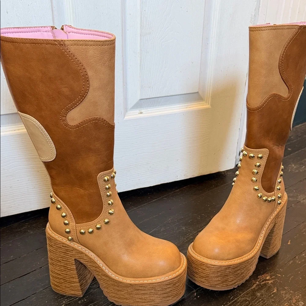 Dolls Kill Superstar Status Platform Bratz Boots - Picture 8 of 9